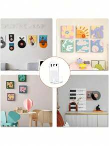 12pcs Vinyl Wall Mount,Acrylic Shelves,Vinyl Shelf,Vinyl Record Wall Mount Display Holder No Screws,Self Adhesive Clear Acrylic Vinyl Record Hangers Stylish Acrylic Album Holder For Home And Office