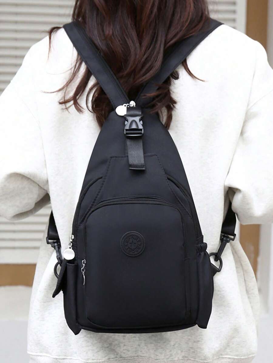 New Multi-Functional Fashion Casual Mini Backpack For Women, Lightweight Chest Bag With Multiple Compartments, Versatile Shoulder Bag, Perfectly Matching With Backpack Accessories, School Backpack