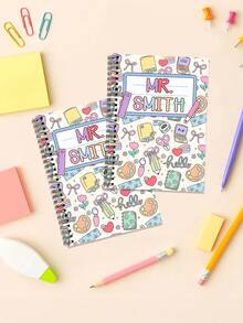Customized Teacher Notebooks With Names, Teacher's Notebooks, Teacher Appreciation Gifts, Teacher Thank-You Letters - This Gift For Teachers, A Gift For Teachers On The First Day Of School, School Essential Stationery Sets, School Supplies,Back To School,Multi-Functional,Ornamental,Reusable,Modern,Colorful,Cute,Vintage,Cartoon,Kawaii,Custom,Personalized,Unique,Customized,Workers,Clients,Students,For Business/Work/Office,For School,Christmas Gift Supplies - Multicolor - View 3