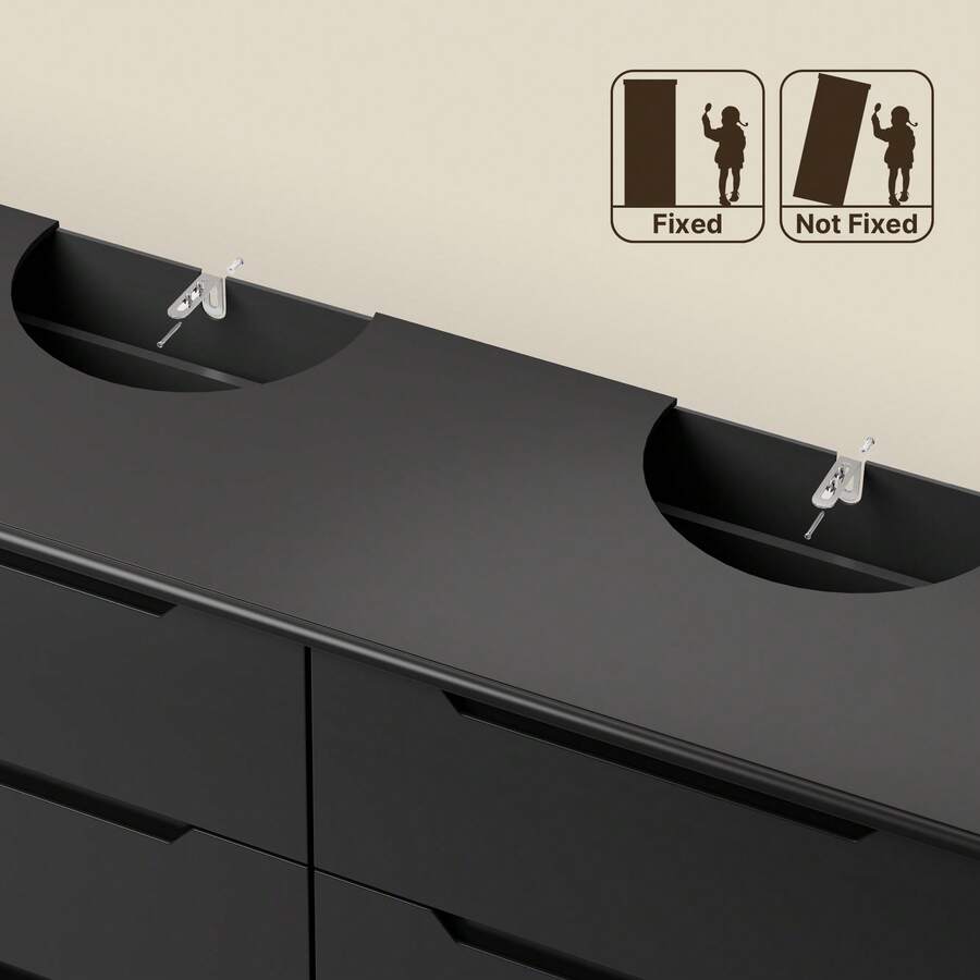 Asofer Makeup Vanity Table, Drawers Storage ,Dressing Vanity Table Set For Girls Women Bedroom - 黑色 - 查看 1