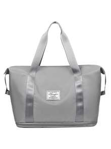 可扩展大容量旅行包，防水运动健身包，配有独立的干湿隔层，轻便的周末行李手提包，多功能健身手提包 - 粉色尼龙健身和旅行手提包，轻便的行李手提包，多功能运动包，休闲风格，手洗，健身包，学校用品包，学校用品 - 彩色 - 查看 8