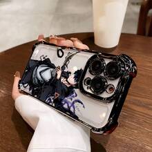 Funda de Teléfono Anime Azul Fresco para 17 16 15 14 13 12 11 Pro X XR XSMAX 8 Plus, Cubierta Trasera Transparente Suave a Prueba de Golpes - Colores mixtos - Ver 7
