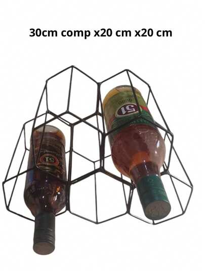 ADEGA DE VINHO COMEIA P\ 5 GARRAFAS EM FERRO