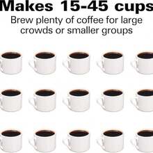 Cafetera de Gran Capacidad Fast Brew 45 Tazas Hamilton Beach con ventana medidora de café - Tipo de Enchufe A USA (110-127V) - Ver 3