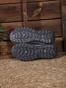 1 双女式针织镂空一脚蹬鞋，透气舒适软底休闲鞋，多色百搭乐福鞋，适合妈妈穿大一码 - 深灰色 - 查看 7