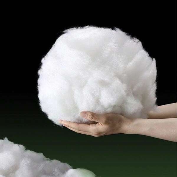 Relleno de fibra de poliéster, material de alta resiliencia y esponjoso, adecuado para cojines, almohadas, osos de peluche y juguetes, fibra hueca de baja alergenicidad, aplicable para sofás y ropa de cama