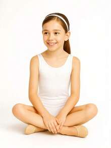Body Infantil Regata Liso – Cores Variadas | Conforto Premium para Ballet, Dança e Dia a Dia (2 a 10 anos) - branco - Visão 3
