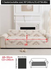 1pc All Season Sofa Cushion Cover, Warm Thickened Sofa Seat Protector, Modern Minimalist Anti-Slip Sofa Slipcover, Dust-Proof And Washable, Soft And Fade-Resistant, Pet-Friendly, Fits L-Shaped Sofa And 1/2/3/4 Seater Sofa