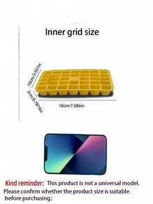 1 Set Nuevo fabricante rápido de cubitos de hielo con expulsor, bandeja para hacer cubitos de hielo caseros con cuchara, contenedor portátil de cubitos de hielo pequeños de fácil liberación, dimensiones del producto 19cm*11cm*10cm - Multicolor - Ver 8