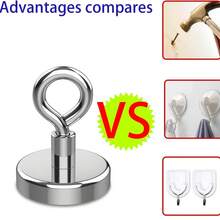 6 Pack Magnetic Hooks For Hanging, Sheep Eye Magnetic Hooks For Cruise Cabins, Grill, Home, Camping Accessories (28 Lbs)