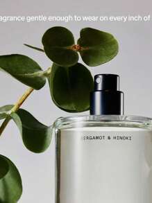 Spray para el cabello con aroma a bergamota y hinoki, unisex, con infusión de piedra de sal, 3.4 onzas líquidas