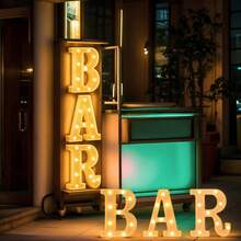 8.6 Inch LED Mr&Mrs/Bar Light Up Decor For Proposals | Will You Marry Me Sign With Romantic Ambiance – Ideal For Engagement, Wedding & Special Moments - Letter Lights - View 2