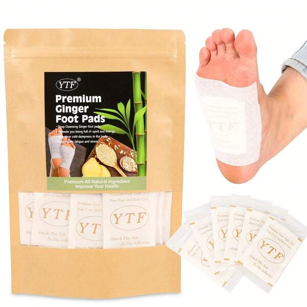 30 Pair Foot Patches, Premium Deep Cleansing Foot Pads, Bamboo Foot Patch, Ginger Foot Warm Pads For Promoting Sleeping, Relieving Fatigue And Relaxing Muscles & Tendons And Eliminate Moisture