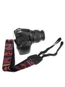 1pc Camera Shoulder Strap, Retro Pattern Camera Strap