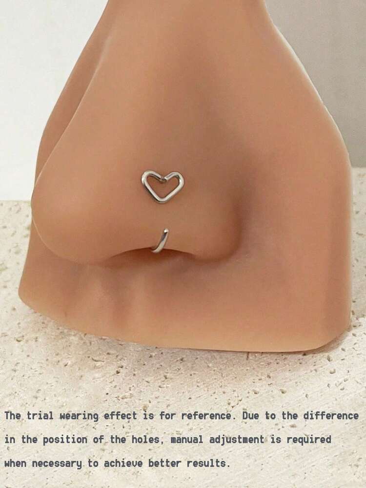 2 piezas Pendientes de aro para cartílago de la oreja, Joyería de nariz de acero inoxidable con diseño de alas en color dorado - Plateado - Añade 8