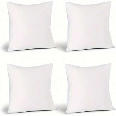 1pc All Size Throw Pillow Insert, Ultra-Soft Renewable Fiber Microfiber Filled Cushion For Bed And Sofa Home Decor (1pc, White)