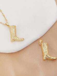 1 件西部牛仔靴项链