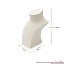 Oirlv All White Jewellery Display Set Shop Cabinet Display Props Necklace Display Bust Watch Ring Earrings Bracelet Decorative Stand