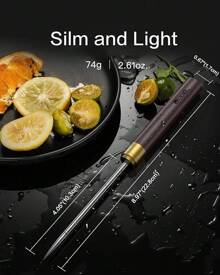 Stainless Steel Pick With Safety Cover, Pick Breaking, Non-Slip Wooden Handle Easy To Grip, 9 Inches Length (Pack Of 1)