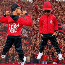 Conjunto Mengo Fla Mengão de Inverno Vermelho Tamanho 2 ao 14
