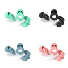6 Sets - Reusable Silicone Earplugs For Sleeping And Swimming - 35dB Noise Reduction, With 2 Pairs Of Ear Caps, Suitable For Snoring, Studying, Concerts And Hearing Protection