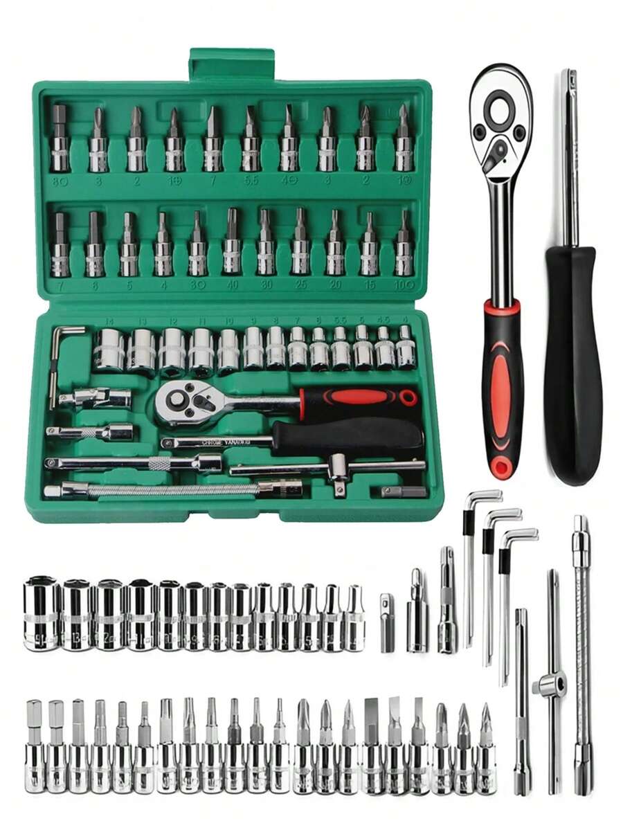 CASALIVA Autocle Juego De Herramientas Mecanica Dados Acerokit 46 Pcs