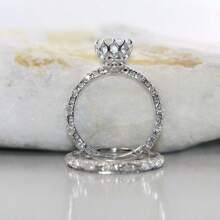 2pcs Women Fashion Ring Set, Luxury Delicate Zinc Alloy Cubic Zirconia Ring, Suitable For Valentine's Day, Vacation, Commute, Date, Party, Wedding, Engagement, Gift For Wife, Girlfriend, Mother, Birthday, Anniversary, New Year