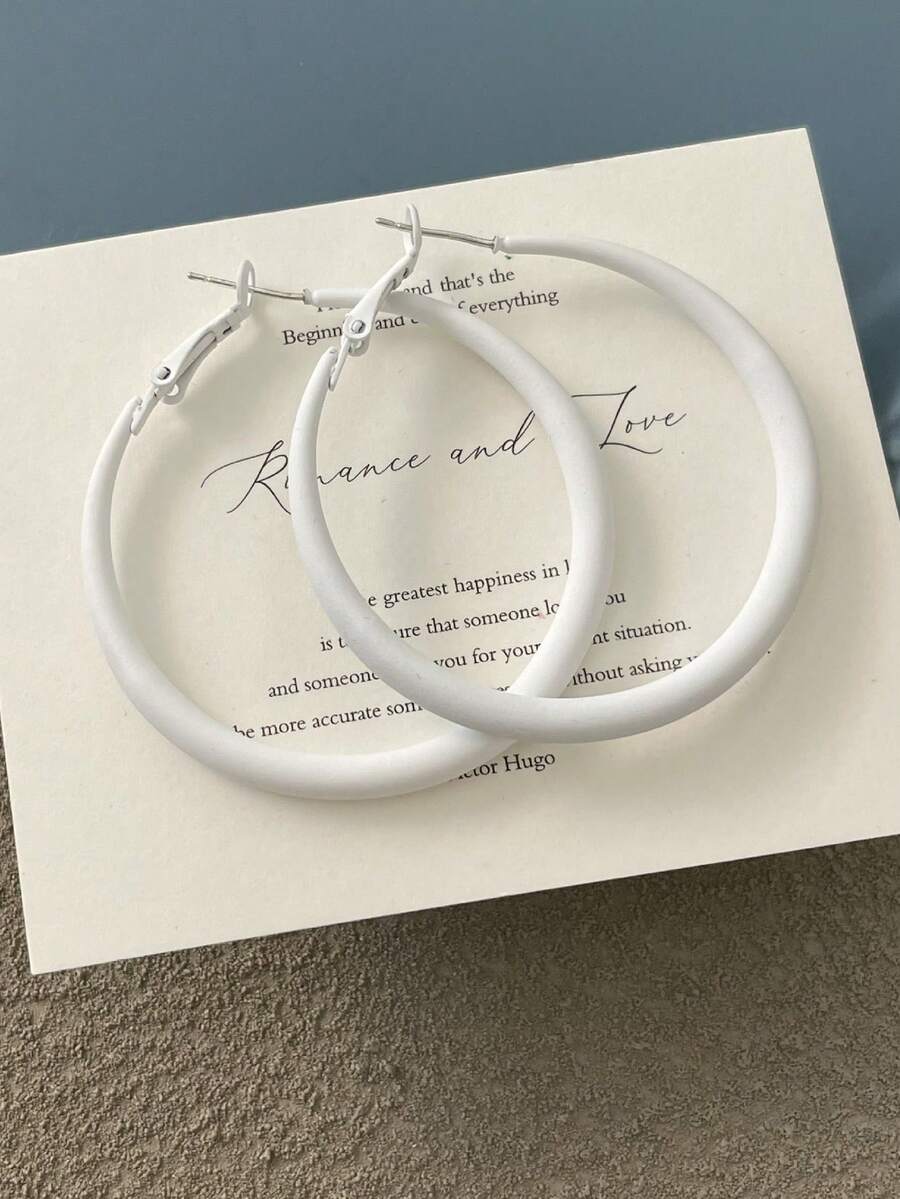 时尚简约别致 Y2K 风格粗圈耳环，夸张奢华优雅耳环设计