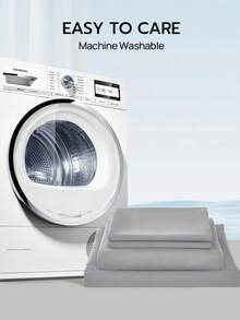 3/4 Piece Solid Color Bedding Set, Soft, Comfortable, Breathable, Hotel-Grade Luxury Home Bedding For Summer, Available In Single, Double, Queen, King Sizes, Includes 1 Or 2 Pillowcases, 1 Bed Sheet, And 1 Fitted Sheet, Suitable For Room Decor And Ideal Gift, Applicable For Home And Dorm, Light Gray, Oeko-Tex Certified - Light Stone Gray - View 8