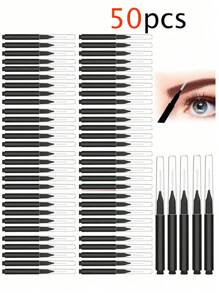 100pcs Micro Eyebrow Brush With Cap Brow Lamination Brush Spoolies For Eyebrow Eyelash Brow Brush Lash Filler Eyebrow Lash Lift And Tint Tools For Brows And Lashes Comb Extensions