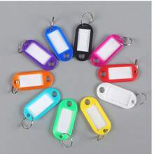 Multifunctional PP Material Key Tag, Writable For DIY Numbers, Can Be Used As A Hanging Tag, Classification Sign, Luggage Key Tag, Etc., To Identify Keychains. School Supplies,Back To School