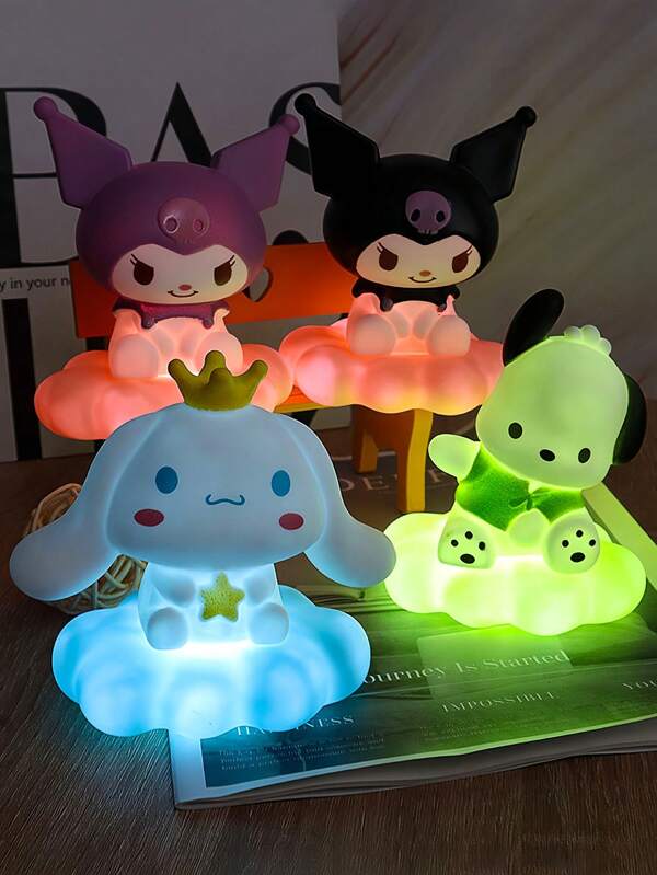 Sanrio 1 pièce Lampe de nuit de bureau mignonne Décoration Lumière d'ambiance, Convient pour la décoration et le sommeil de la chambre à coucher Cadeaux attrayants, Éclairage d'ambiance de batterie de chambre à coucher, Décoration de la maison, Jouets lumineux de personnage d'anime, Convient pour le rangement des chaussures, les salles, les clubs, la décoration de fête, les cadeaux de fête, des cadeaux uniques pour les couples, la décoration de chambre moderne pour les adolescents, des cadeaux parfaits pour les amis et la famille, un choix idéal pour les anniversaires, les fêtes, les mariages et la décoration de la maison