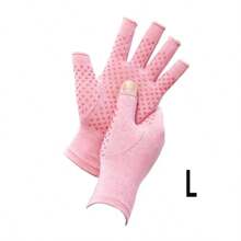 Guantes de compresión de medio dedo - Agarre antideslizante, transpirable para escribir y hacer deportes, soporte para la mano - Guantes sin dedos para la palma