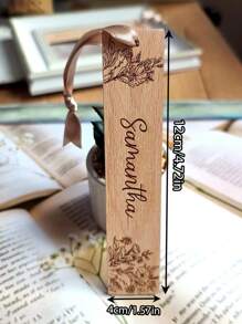 1pc Customized Bookmark Favors, Wedding Favor Bookmarks, Personalized Wooden Bookmarks, Place Cards, Unique Bookmark Gift For Guest, Bookmark With Name, School Supplies,Back To School