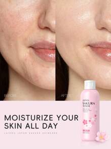 LAIKOU 1Pc Hydrating & Brighten LAIKOU Sakura Facial Toner, 160ml Pore Shrinking Hydrating Toner Deep Nourishing Skin Toner For Women, Mom, Wife, Sister, Teen, Girl Friend Skin Care Gifts For Girl Friend SPA Self Care