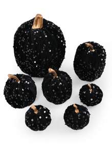 1Set Artificial Sequins Pumpkin Foam Pumpkin Center Decoration Farmhouse Thanksgiving Autumn Halloween Home Decoration Halloween Decor Fall Decor Room Decor Autumn Decor