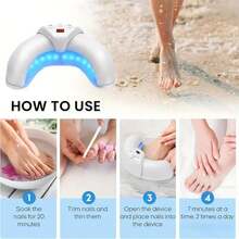 3-Mode Adjustable Portable LED Nail Lamp, Suitable For Gel Polish Curing, Nail Dryer, Fast Curing, Odorless, Home Manicure Pedicure Set, Women Gift, Compact U-Shaped LED Nail Dryer With Digital Display, USB Powered, Quick Curing, Anti-Black Hand Design, Ergonomic Beauty Tool, Lightweight And Portable - White - View 7