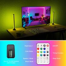 NBBUFF Thanh đèn RGB 2 chiếc cho máy tính, đồng bộ nhạc thông minh, đèn LED RGB IC có ứng dụng và điều khiển từ xa, đèn chiếu sáng xung quanh dùng nguồn USB, đèn nền TV chơi game đổi màu, cho màn hình máy tính để bàn - Ánh sáng bầu không khí máy tính để bàn - Xem 10