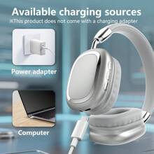 Casque sans fil supra-auriculaire, design pliable confortable, connexion sans fil, microphone clair, batterie 150mAh, charge Type-C, convient aux voyages, à la maison, au bureau - Design à la mode, casque sans fil / Autonomie ultra-longue / Casque de jeu / Écouteurs pliables, le cadeau pour profiter de la musique n'importe où, n'importe quand !