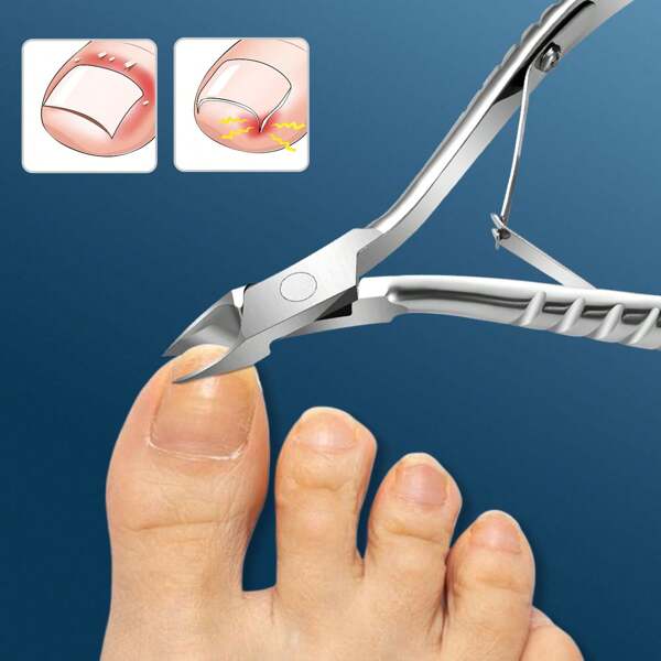 LUSLUKING 1pc Precision Stainless Steel Cuticle Scissors – Hypoallergenic Dead Skin Nipper For Manicure & Pedicure, Ergonomic Handles, Professional & Home Use