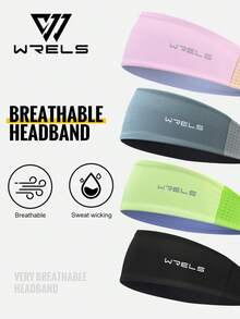 1pc WRELS Lightweight Breathable Moisture-Wicking Elastic Sports Headband, Women's Hairband, Wide Headband - Suitable For Running, Fitness, Tennis, Badminton, Yoga, Pilates - Unisex Minimalist Anti-Slip Design