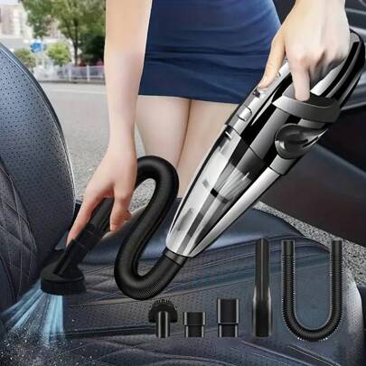 Mini Portable Car Vacuum Cordless,Small Handheld Vacuum For Quick Cleaning,Hand Held Vacuuming,Cordless Rechargeable For Home Office And Car Travel Cleaning, Car Accessories