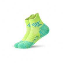 1 par de calcetines tobillos para correr para mujeres y hombres, calcetines cortos acolchados de algodón para entrenamiento, calcetines con malla y fondo acolchado UNISEX