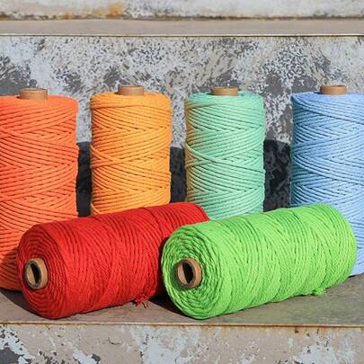 1 لفة/100 متر 109 ياردة عرض 2 مم حبل حبال حائط ماكرامي مزدوج للخياطة اليدوية وديكور الزفاف، أشرطة وإكسسوارات الحرف اليدوية