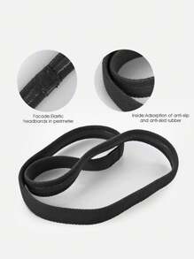 4 pezzi Fasce elastiche sportive - Design antiscivolo spesso, unisex, fasce sportive elastiche per yoga, fasce per capelli da corsa e fitness, lacci per capelli regolabili