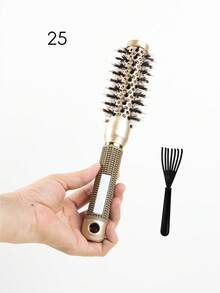 1 件装金色卷发梳 - 专业沙龙造型梳 - 含梳子清洁器 - 防静电耐热铝管造型梳 - 适合返校通勤、户外送礼、派对、返校、旅行度假必备、女士发饰、梳子、发刷、倒梳、造型梳、卷发梳、发刷 - 彩色 - 查看 15