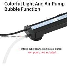 Fish Tank Aquarium LED Air Bubble Oxygenation Lamp Color Changing Bubble Light .LED Nano Bubble Light, Fish Tank Light With Air Bubble Hole,LED 7 Color Automatic Color-Changing Oxygenated Aquarium Tools For Fish Tank,Turtle Tank, Betta, Shrimp