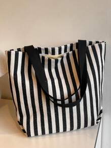 Bolsa Sacola Retrô Chique e Simples, Estilo Artístico com Grande Capacidade, Espaçosa e Versátil, Ideal para Trabalho, Escola ou Dia de Lazer, Bolsa Escolar, Bolsa de Praia