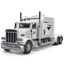 1pcs Simulation 1:24 Alloy Die-Cast Semi-Trailer Model, Three Sound Effects, Metal Body Truck Model, Suitable For Children Aged 3 And Above Toy Trailer, Birthday Gift - 彩色 - 查看 7