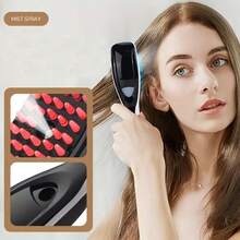 1 件便携式电动按摩梳，带红蓝灯，USB 充电锂电池，深层头皮按摩和造型工具，女性护发的完美礼物，头皮按摩器，优雅手柄，耐用结构，电池容量：200mAh - 彩色 - 查看 5